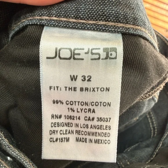 Joe's Jeans The Brixton Straight & Narrow Straight Leg Slim Fit Dark Wash 32x32 - Picture 6 of 9